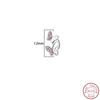 Brincos Elegantes Versáteis de Prata de Lei S925 Zircônia Colorida Unhas de Osso de Orelha Personalizadas Joias da Moda Brincos da Moda para Mulheres