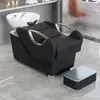 Cama de Lavar Cabelo para Salão, Cama de Lavagem Simples Semi-Reclinável para Salões de Beleza, Venda Direta do Fabricante, Cama de Salão de Beleza Moderna