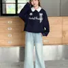 Camisa Polo Linda con Cuello de Encaje 2026, Nuevo Estilo Primavera/Otoño para Niños Mayores, Estilo Coreano Casual Holgado Versátil Manga Larga