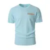 Camiseta de Manga Corta para Hombre de Tejido Waffle de Verano con Bolsillo de Tela Contrastante, Cuello Redondo, Textura Transpirable, Color Sólido, Top Básico Casual