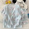 Pijama Lindo de Kt Cat para Mujer Verano Algodón Nube Manga Corta Shorts Niñas Cuello Redondo Pulóver Se Puede Usar Fuera Conjunto de Ropa para el Hogar