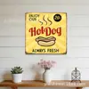 Lata de arte de comida rápida estilo americano personalizada, con diseños temáticos de comida, decoraciones de pared creativas e ilustraciones en lata