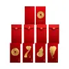 2026 Año del Caballo Nuevos Sobres Rojos Creativos con Estampado en Caliente Personalizados para Empresas Paquete Rojo de Gama Alta Personalizado para Negocios Impresión de Logotipo