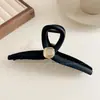Grampo de cabelo tipo pinça de tubarão extra grande, novo modelo estilo coreano 2026, toque de alta qualidade, adequado para cabelos grossos, pinça de garra versátil e simples para penteados presos
