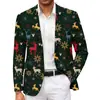 Novo Terno Masculino de Natal Comércio Exterior Transfronteiriço Amazon Jaqueta de Terno Estampada Moda Masculina Terno Estilo Britânico