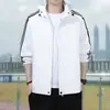 Sudeste Asiático Comercio Exterior Transfronterizo Chaqueta Cortavientos Rayada de Tres Rayas Modelo Nuevo para Hombre y Mujer Temu2026