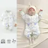 Ropa para recién nacidos y bebés, cálida para otoño e invierno, mameluco acolchado de 40g, adecuado para bebés muy pequeños, diseño sin costuras para usar al aire libre