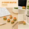 Acessórios de resina de hambúrguer miniatura simulados, Ornamentos de brinquedo de comida DIY, Materiais de cola de creme, Chaveiros feitos à mão, Decorações para casa de bonecas