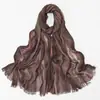 Novo Lenço Longo Plissado de Viscose Tingido Arco-Íris Estilo Étnico Transfronteiriço, Acessório de Viagem Versátil e Fashion, Combinando com Lenço/Xale de Seda