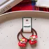 Grampo de Cabelo Infantil de Natal Menina Personagem de Desenho Animado Galhadas Presilha BB Laço Presente Cor Café Árvore de Natal Elástico de Cabelo