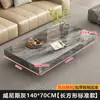 Mesa de Centro de Ardósia Minimalista Italiana para Casa 2025 Nova Sala de Estar Quadrada Mármore Imitado Combinação de Mesa de Centro de Luxo Leve