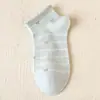 Calcetines de lazo para mujer para verano, finos y dulces, de malla transpirables, versátiles, estilo universitario, calcetines cortos de algodón de corte bajo con dibujos animados