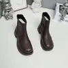 Botines estilo Martin para mujer, nueva colección otoño/invierno 2026, estilo británico, con suela gruesa, forro de felpa, botines con cremallera trasera, ajuste ceñido