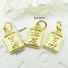 Compre 10 e ganhe 3 peças de ouro antigo, colorido, retrô, fortuna, sorte, sorte, pingente de ouro simples faça você mesmo