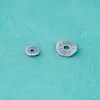 Espaciador de Plata Esterlina S925 Cuentas Ufo Junta Asimétrica DIY Hecho a Mano Cuentas de Cristal Pulsera Pulsera Espaciador Abalorios Accesorios