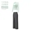 Conjunto de Yoga Ligero y Transpirable para Mujer, Cubierta de Malla para Superponer, Pantalones de Pierna Ancha de Cintura Alta, Conjunto de Dos Piezas para Entrenamiento en Gimnasio para Mujer