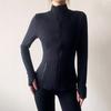Roupas de ioga Casaco Feminino Outono e Inverno Zíper Gola Vertical Slim-fit Slim-fit Esportes Top Define Jaqueta Roupas de Fitness