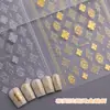 Bucelati Adesivo para Nail Art Barroco em Relevo Boêmio Retrô Totem Flor Decalque de Unha Decorações