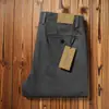 Pantalones Casuales Rectos Holgados para Hombre de Algodón Puro, Estilo Old Money, Sarga Lavada, Gruesos y Duraderos, para Otoño e Invierno