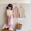 Ropa de Punto para Niñas Otoño e Invierno 2025 Suave Ropa de Punto Interior de Invierno para Niños Top Interior Elástico de Moda para Niñas