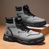 Sapatos de ferramentas masculinos 2024 inverno novos sapatos de trabalho para canteiro de obras antiderrapantes resistentes ao desgaste Martins de cano alto sapatos casuais masculinos