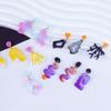 Aretes de resina epoxi DIY tamaño pequeño serie de formas especiales molde de silicona para aretes forma geométrica irregular colgante de arete molde de arete