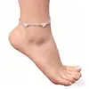 Novo Coração de Pêssego Duplo Corrente de Diamante com Garras de Cobre Europa e América AliExpress Tornozeleira Transfronteiriça Joias Quente Joia de Strass Tornozeleira