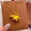 Colgante Antiguo de Oro Gatito Lindo Mariposa Lujo Accesible para Mujer Nueva Chinoiserie Dulce Gato Mariposa Cadena para Suéter Colgante