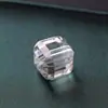 Acessórios de joias com contas de cubo de cristal natural, contas quadradas de cristal branco e água-marinha com furos, materiais para miçangas DIY atacado