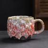 Taza de café y platillo con diseño de martillo transfronterizo, estilo japonés, vintage, de cerámica tosca, creativa, de cerámica, para té, agua y café.