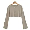 26089-26 Conjunto de cárdigan tipo camiseta de punto de cachemira ligeramente acampanado de manga larga para otoño + falda ajustada