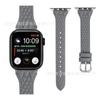 Adecuado para Apple Watch 1-9 Correa de Cuero con Patrón de Diamante iWatch Ultra Nueva Correa de Cuero para Reloj