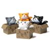 Por favor mantén al gato, ojos Wangwang, boca abierta, paisaje, multi-decoración, micro paisaje, adornos de jardinería en maceta, muñeco de escritorio