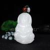 Colgante de jade blanco Xinjiang Golden Jade Guanyin Marca de jade Loto Botella pura Colgante de Guanyin Colgante de jade al por mayor