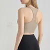 Hermoso Chaleco de Yoga de Espalda en Forma de I con Almohadillas en el Pecho, Sujetador Deportivo sin Costuras que se Puede Usar Afuera, Top Antishock para Correr y Fitness