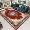 Alfombra de Sala de Estar Retro Americana al por Mayor Estilo Bohemio Lujo Ligero Alfombra de Mesita de Noche de Dormitorio para el Hogar Área Grande
