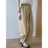 Pantalones harén japoneses ligeros de lujo finos de verano 2023, pantalones de pierna ancha, pantalones casuales retro de cintura alta para mujeres para chicas regordetas