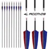 Eje de Flecha de Carbono Puro con Pluma Real Acc Gold Label para Tiro 3/4 de Pulgada Colorido/Color Sólido Pluma Real Carbono Puro Arco de Caza Tradicional