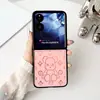 Estilo Personalizado e Fashionável Adequado para Capa Protetora de Celular Xiaomi Mixflip2 Urso Dobrável Novo Estilo Padrão de Couro Simples Desenho Animado