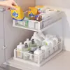 Estante debajo del mueble del baño, lavabo debajo del lavamanos, mueble de baño, estante de varios niveles, caja de almacenamiento para gabinete de cocina, canasta extraíble