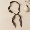 Colar Lenço de Seda com Contas de Bolinhas para Mulheres, Design Único, Gargantilha de Tecido Ajustável, Lenço de Pescoço, Acessório de Roupa