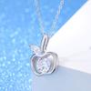Weihua 2021 Nuevo Collar Chapado en Plata Femenino Circonita Manzana Hueca Colgante Nochebuena Fábrica Venta al por Mayor