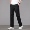 Pantalones Casuales Talla Extra para Hombre, Primavera/Verano 2026, Rectos Sueltos Versátiles de Vestir, Pantalones Largos de Algodón Puro, Estilo Delgado