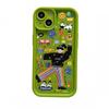 Comercio Exterior Chica Feliz Graffiti Funda para iPhone 17Pm Dulce Fresca Manzana 16 Funda de Silicona 15 Cubierta de Protección Total