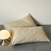 Fundas de almohada de algodón de color liso casual, un par de dos fundas de almohada, fundas de almohada de algodón 100% teñido en hilo de algodón lavado estilo sobre, color liso