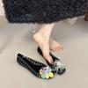 Zapatos de Gelatina Accesorios de Flores DIY Sandalias Transparentes de Princesa de Cristal Sandalias Populares de Verano Coreanas Zuecos Botas de Lluvia