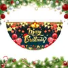 Bandera semicircular de Navidad, decoración festiva, tela colgante atmosférica para jardín exterior y patio, nueva bandera de arreglo decorativo transfronterizo