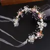 Tocado de Novia con Perlas y Pedrería, Accesorio para el Cabello Hecho a Mano Estilo Europeo y Americano, Peine para el Cabello con Cristales Incrustados, Accesorio para Vestido de Novia