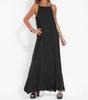 Vestido Casual de Algodão e Linho com Barra Dividida e Alças - Nova Moda Europeia e Americana 2026 para Plataformas Transfronteiriças como Wish e Ebay