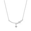 Collar de Cadena de Plata Esterlina S925 con Lazo de Cinta Kink Elegante Moderno de Alta Gama Lujo Ligero Cadena para Clavícula Collar Cadena para Regalo